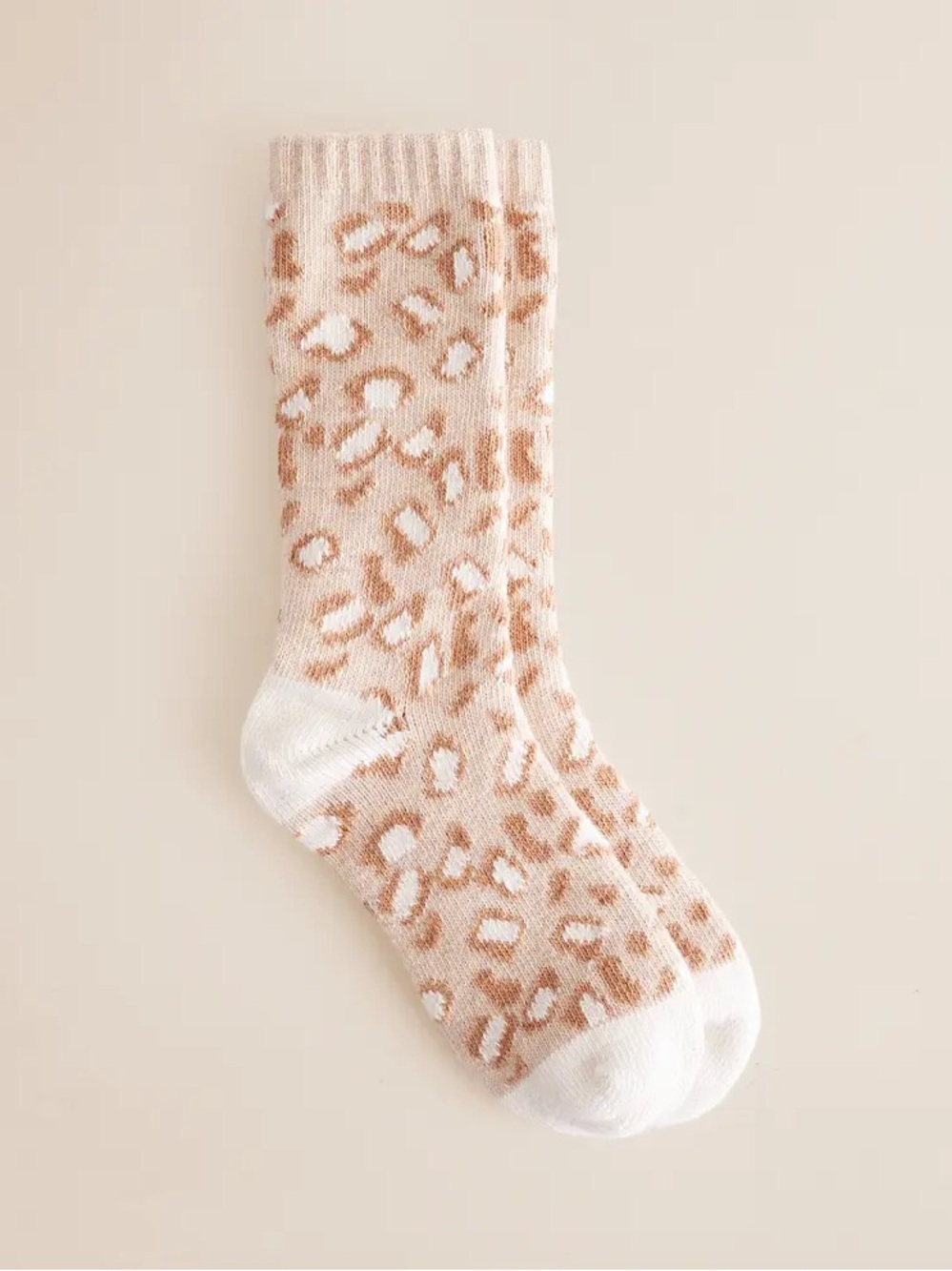BKE Leopard Cozy Boot Socks